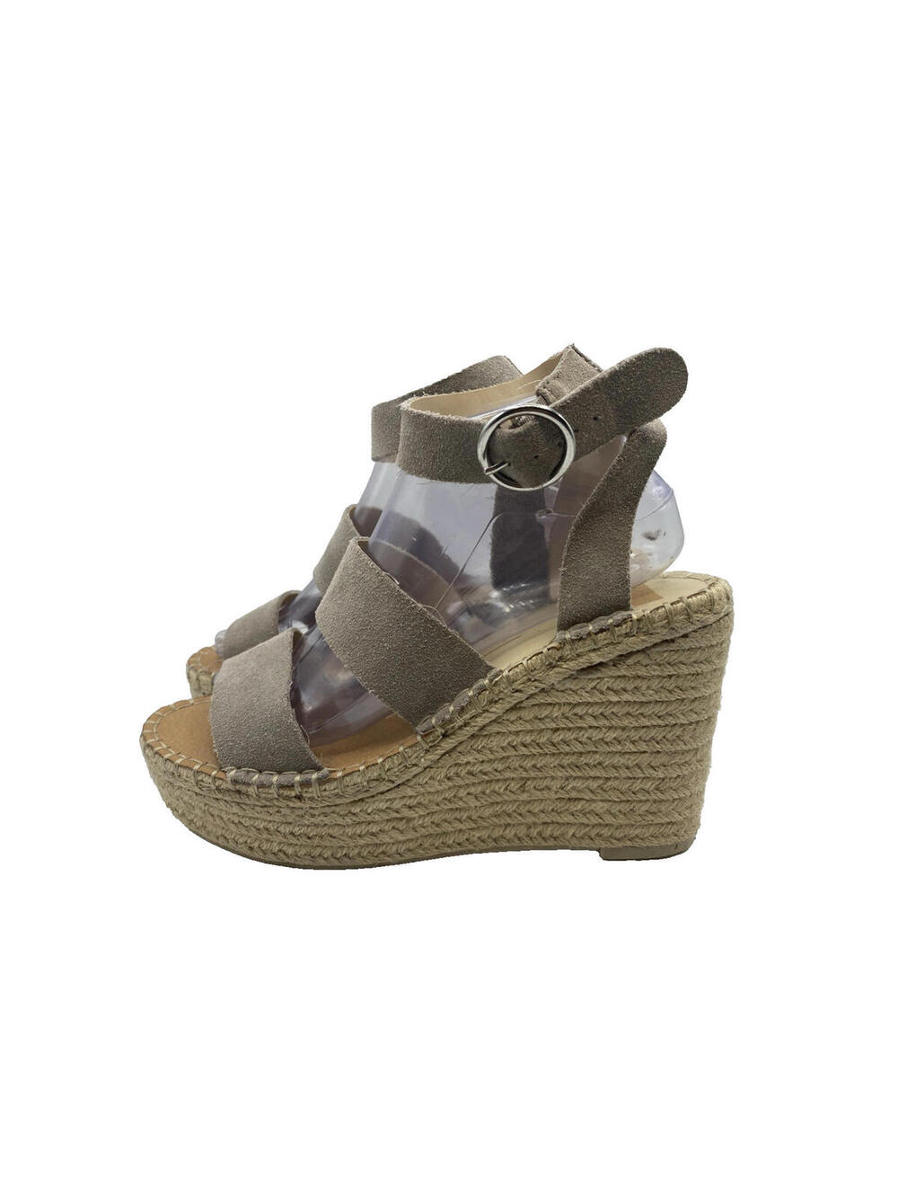 Dolce Vita Beige Shae Suede Espadrille Platform Wedge Heel Strappy Sandal 9M